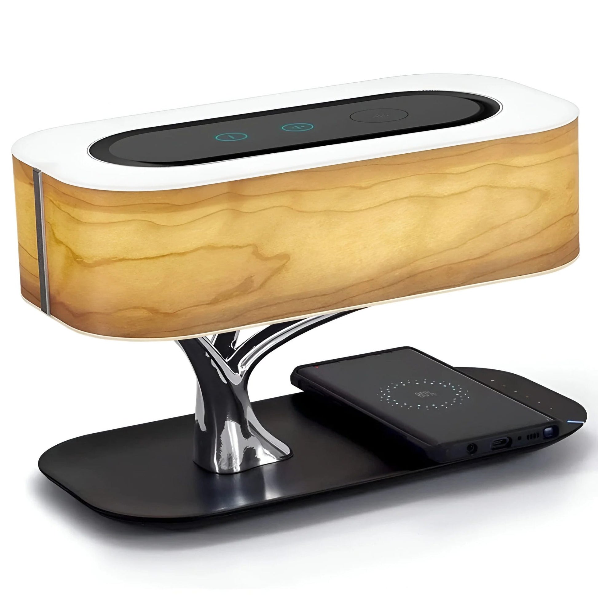 Marveine Table Lamp with Built-in Speaker and Wireless Charger