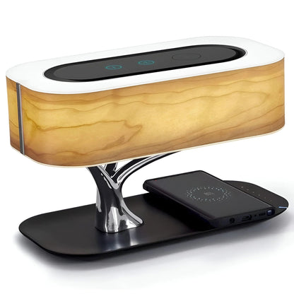 Marveine Table Lamp with Built-in Speaker and Wireless Charger